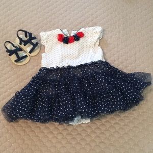 Little Me Red White and Blue outift with headband!